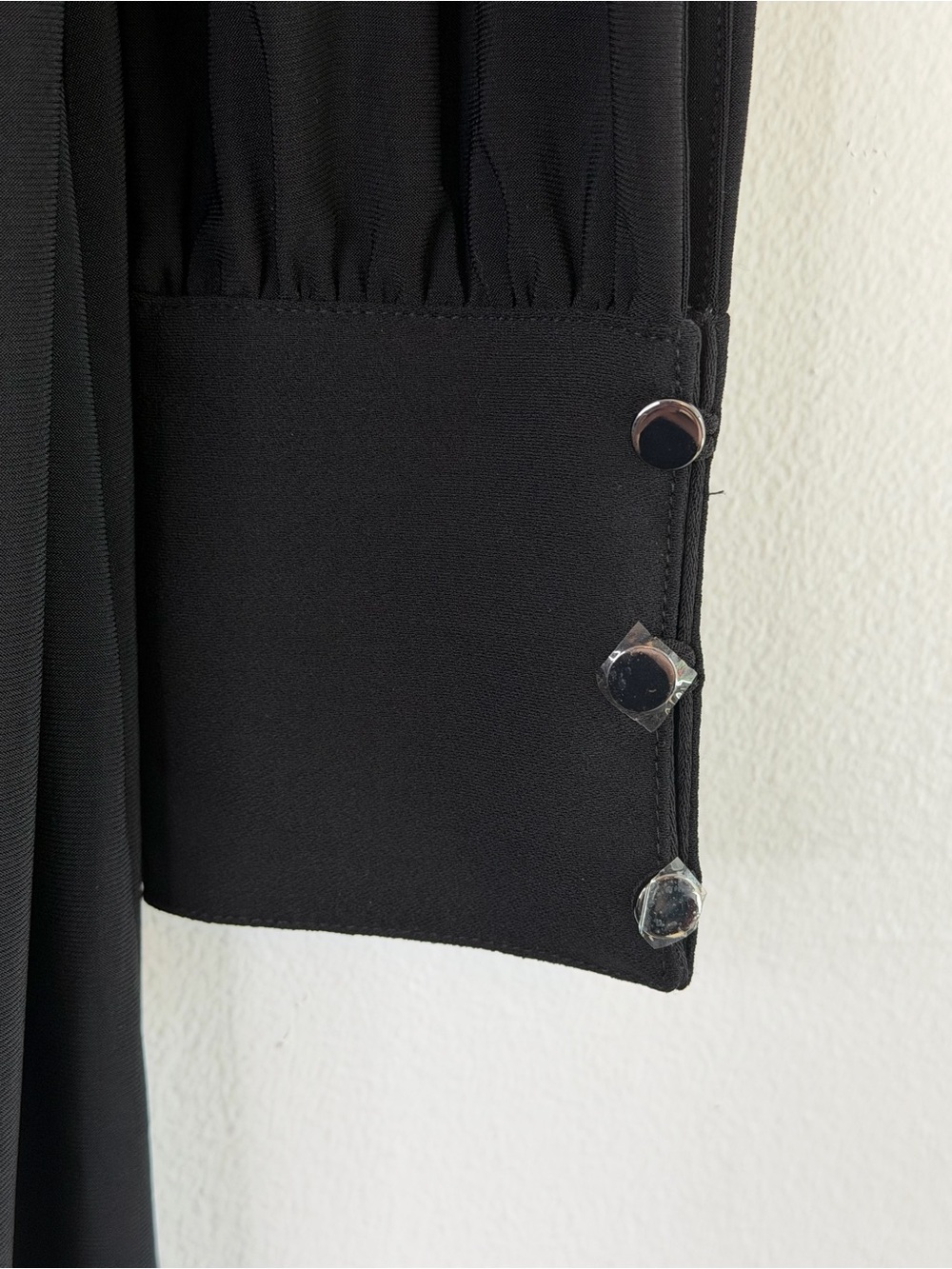 NEW White House Black Market Black Satin Tie Chemise Midi Dress Women’s Size S - Picture 6 of 13